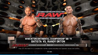 Raw  Batista vs Randy Orton  Steel Cage Match  Intercontinental Championship [upl. by Karena281]