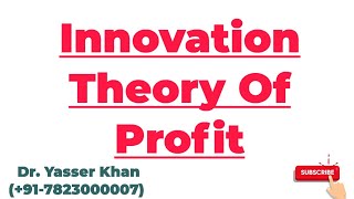 Innovation Theory Of Profit  Theory Of Profit  Profit  Economics  Microeconomics  CUET  UGC [upl. by Ravel]