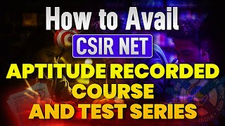 HOW to avail CSIR NET aptitude recorded course and test series [upl. by Ladiv287]