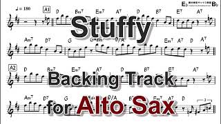 Stuffy  Backing Track with Sheet Music for Alto Sax [upl. by Notyrb139]