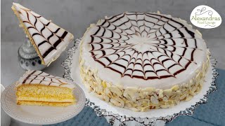 Marzipantorte mit Marzipanbuttercreme und Orangencreme buttercrememarzipantorte [upl. by Puff]