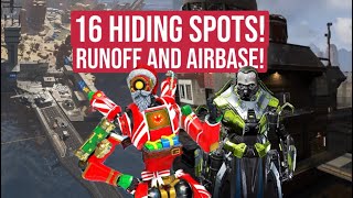 Apex legends 16 hiding spots at runoff and Airbase [upl. by Ezara]