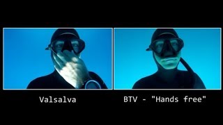 Freediving Equalization  Valsalva vs BTV [upl. by Vidda747]