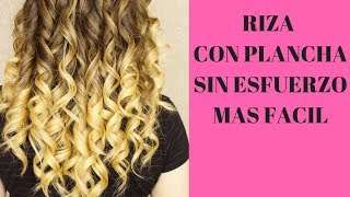 Como Rizar tu Pelo con Planchas Sin Esfuerzo y Muy Fácil💖quotHow to Curl Your Hairquot💖 [upl. by Laeahcim]