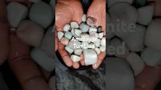 Natural stone Amazonite crystal tumbled polish process best quality good polished [upl. by Aihtyc123]