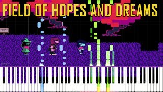 Field of Hopes and Dreams  Deltarune Undertale Series Synthesia Piano Tutorial [upl. by Secrest]