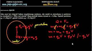 fph129  Objętość balonu wypełnionego wodorem  zadanie z fizyki  filomaorg [upl. by Ttirrej]