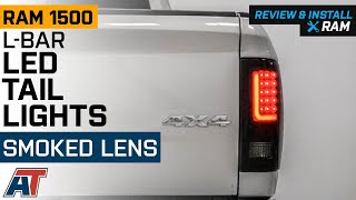 20092018 RAM 1500 LBar LED tail Lights Black Housing Smoked Lens Review amp Install [upl. by Meryl]