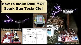 Dual MOT microwave oven transformer Tesla Coil [upl. by Ihpen]