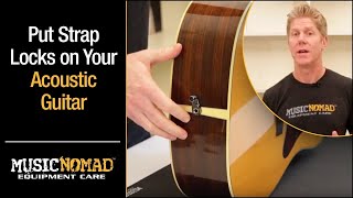 How to put strap locks on your Acoustic Guitar without permanently modifying it with AcoustiLok [upl. by Egidio231]