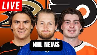 LIVE TRADE REACTION Flyers Get Drysdale from Ducks for Cutter Gauthier  William Nylander Contract [upl. by Esyahc]