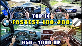 TOP 14  FASTEST BMWs  100200 on AUTOBAHN [upl. by Ratcliffe483]