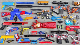 Tembak Plastik Nerfgun Seperti  Watergun Soft Bullet Sniper Ak47 M16 Machine Gun Nerf 175 [upl. by Alioz]