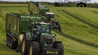 Lohnunternehmen Blunk bei der Grasbergung mit Fendt und Krone [upl. by Tamis690]