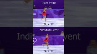 Alina Zagitova✨ Olympics⛸ 【Team Event VS Individual Event】 [upl. by Esther]