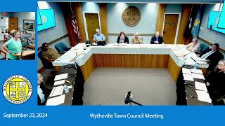 Wytheville Town Council  September 23 2024 [upl. by Manda884]