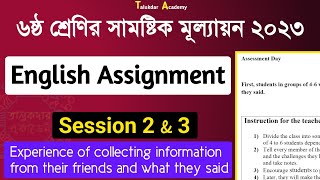 Class 6 English Summative Assessment  Session 2 amp 3  ৬ষ্ঠ শ্রেণি ইংরেজি সামষ্টিক মূল্যায়ন পরীক্ষা [upl. by Aldus]