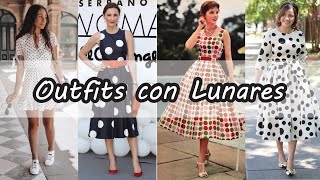 Outfits con vestido con lunares 2024 [upl. by Grodin]