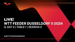 LIVE  T1  Qualifying Day 2  WTT Feeder Dusseldorf II 2024  Session 2 [upl. by Ettennan]