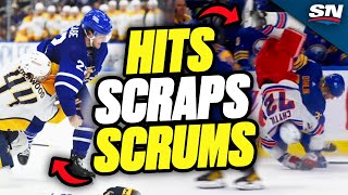 13 Minutes Of Hits Scraps and Scrums  202324 NHL Highlights [upl. by Elay]