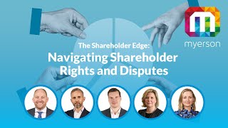 Dispute Resolution Seminar  Navigating Shareholder Rights amp Disputes [upl. by Lerad]