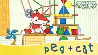 Peg  Cat  Baby Foxs Big Machine Song [upl. by Anneiv318]