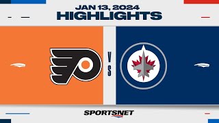 NHL Highlights  Flyers vs Jets  January 13 2024 [upl. by Stav363]