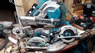 Makita 18v vs 36v Circular Saw vs 36v Miter Saw VERY QUICK DEMO [upl. by Labinnah714]