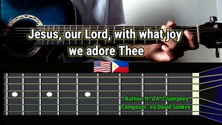 Jesus our Lord with what joy we adore Thee  guitar hymn tutorial [upl. by Ahsienauq]