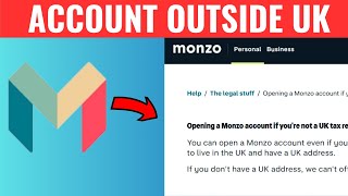 How To Open Monzo Bank Account Outside UK [upl. by Nodyroc653]