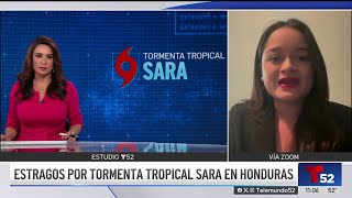 Estragos por tormenta tropical Sara en Honduras [upl. by Idnod]