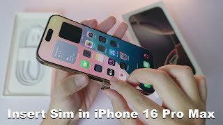 How to Insert SIM Card in iPhone 16 Pro  Pro Max [upl. by Hanae]