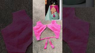 💗Beautiful blouse back neck designs cutting tips shorts reels youtubeshortspink [upl. by Arualana921]