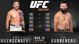 Gerald MEERSCHAERT vs Bryan BARBERENA Full FIGHT [upl. by Ardnaeed]