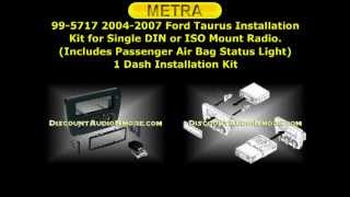 995717 7995 20042007 Ford Taurus Mercury Sable Single DIN Dash Kit Metra 995717 99 5717 [upl. by Dicks]