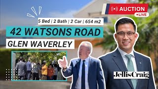 Live Auction  42 Watsons Road Glen Waverley [upl. by Oidualc]