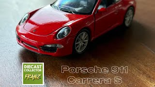 Welly Porsche 911 Carrera S 143 Model Car DieCast Red New Show [upl. by Eniron]