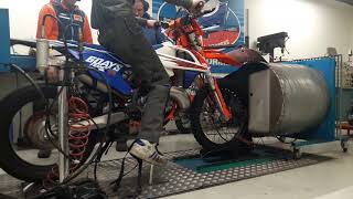 KTM EXC300 6DAYS 2018 DYNO 57HP [upl. by Remmer333]