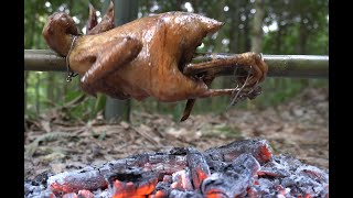 Building Tiny House Out Of Bamboo Solo Bushcraft In 100 Days [upl. by Aida61]