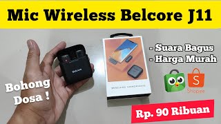 Review Microphone Wireless Belcore Lavalier J11 Suaranya begini [upl. by Galen]