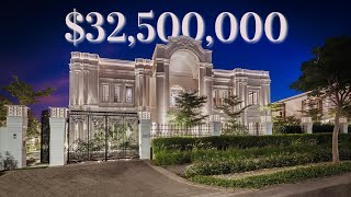 Touring a 32500000 MEGA MANSION Designed for ROYALTY  Dubai Hills [upl. by Daveda]