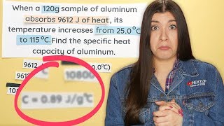 Calorimetry Examples How to Find Heat and Specific Heat Capacity [upl. by Gerick]