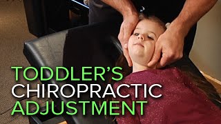 A Chiropractic Neck and Spinal Adjustment On A FourYearOld Patient  Flexwell [upl. by Ellswerth]