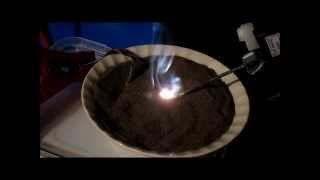 Artificial Fulgurite Forge Arc through sand [upl. by Hsihsa]