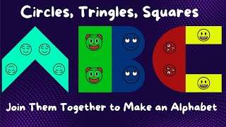 Alphabet Song For Kids Song Circle semi circle triangle amp rectangle Alphabet song [upl. by Lyon]