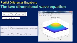 The two dimensional wave equation membrane vibration [upl. by Dempster854]