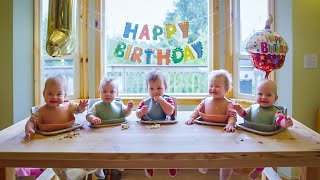 The Freels Quintuplets Turned One Year Old [upl. by Enuahs361]