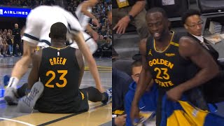 Draymond Green trips Zach Edey then says quotfk youquot to ref after ejected vs Grizzlies [upl. by Hares598]