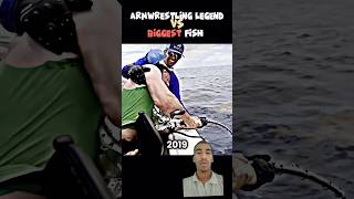 Armwrestling legends vs biggest fish 🐠 fishing armwrestling trending [upl. by Finn]