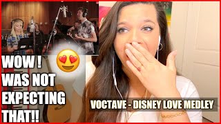 FIRST TIME HEARING VOCTAVE Disney Love Medley ft Kirstin Maldonado amp Jeremy Lewis  Reaction Videos [upl. by Eireva179]